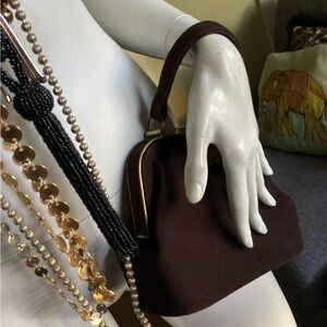 Vintage JANA brown suede purse